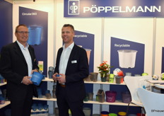 De mannen van Pöppelmann, Pieter Staalduine en Ronald Vreugdenhil, stonden op de beurs om hun Circulaire kunststofstroom te promootte.